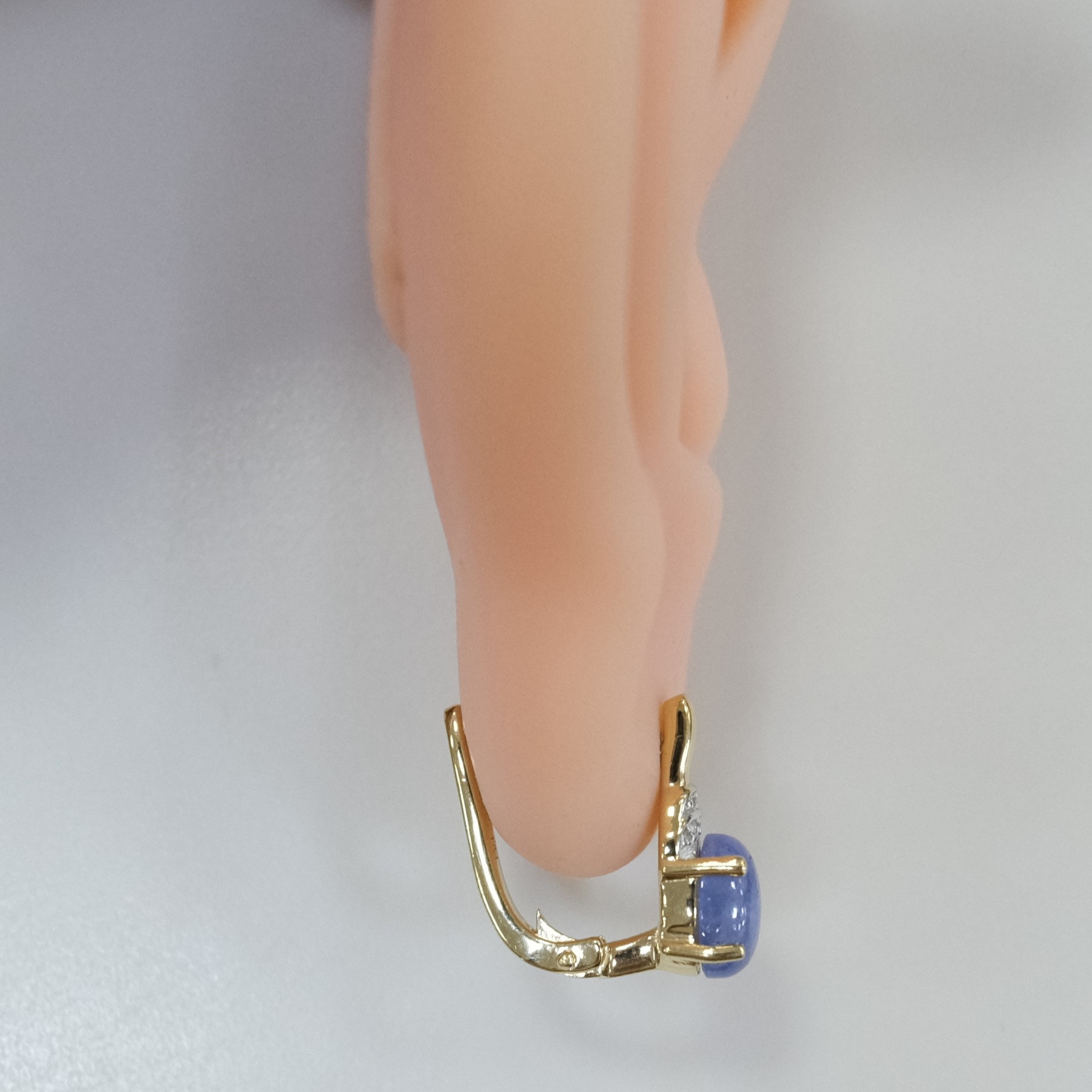 Серебряные серьги с танзанитами